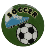 Soccer Epoxy Decal (2")