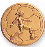 Soccer Female Litho Medal Insert