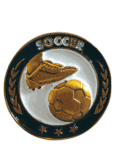 Soccer Gold Enamel Lapel Pin