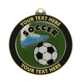 Soccer Insert Medal with Personalized Rim