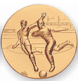 Soccer Male Litho Medal Insert