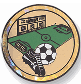 Soccer Mylar Decal Medal Insert