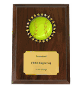 Softball Holographic Plaque