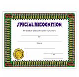 Special Recognition Certificates