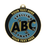 Spelling Insert Medal with Personalized Rim