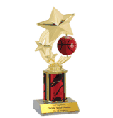 Spinner Trophy with Column - Basketball