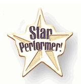 Star Performer Chenille Pins