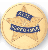 Star Performer Medal Insert (Etched, 518367)