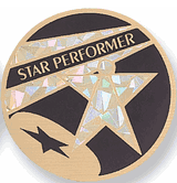 Star Performer Mylar Decal Medal Insert