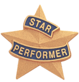 Star Performer Pin 7/8 Inch