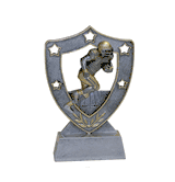 Star Shield Engraved Trophy - Football Running Back