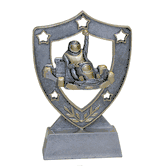 Star Shield Engraved Trophy - Go Kart