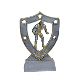 Star Shield Engraved Trophy - Wrestling