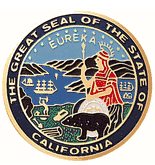 State Seal Of California Medal Insert (Etched)