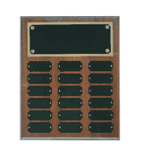 Step Edge Walnut Perpetual Name Plaque (18 Nameplates)