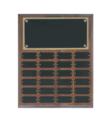 Step Edge Walnut Perpetual Name Plaque (24 Nameplates)