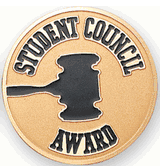 Student Council Award Medal Insert (Etched)