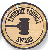 Student Council Award Mylar Decal Medal Insert