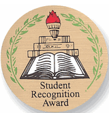 Student Recognition Award Mylar Decal Medal Insert