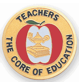 Teachers The Core Of Education Medal Insert (Etched)