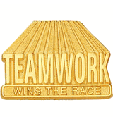 Teamwork Wins The Race Lapel Pin