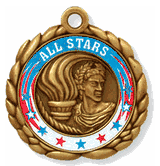 Torch / Victory Medals with Personalized School, Team or Event Name