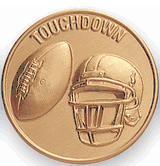 Touchdown Football Litho Medal Insert