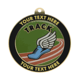 Track Insert Medal with Custom Rim