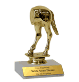 Trophies with Marble Base - Funny Horses-Rear