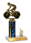 Trophies With Place Trim (1st, 2nd, or 3rd) - Bicycle (Bike Figure)