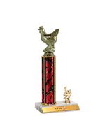 Trophies With Place Trim (1st, 2nd, or 3rd) - Chicken Figure