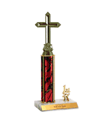 Trophies With Place Trim (1st, 2nd, or 3rd) - Religious Cross