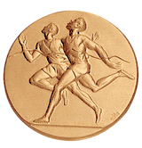 Two Runners Male Litho Medal Insert