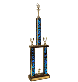 Two-Tier Championship Trophy w/ Wood Base - Ballet