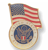 US Air Force Flag Lapel Pins (BR Series)