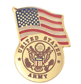 US Army Pins with American Flag