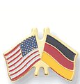 US & German Crossed Flags