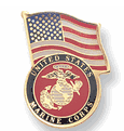 US Marines Flag Lapel Pins