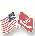 USA & Marine Flag Lapel Pins