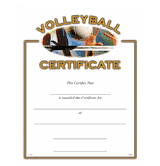 Volleyball Certificate