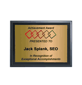 Wall Plaque - Black Finish - 9" x 7"