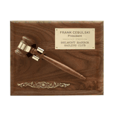 Walnut Plaque with Removable Gavel