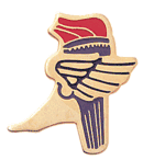 Winged Foot Track & Torch Pins