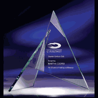 Zephyr Jade Glass Triangle Award (3 Sizes)