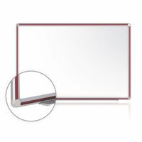 Magnetic Porcelain Whiteboard with DecoAurora Aluminum Frame, 3'H x 4'W, Cherry