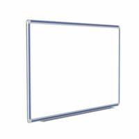 Magnetic Porcelain Whiteboard with DecoAurora Aluminum Frame, 3'H x 4'W, Royal Blue